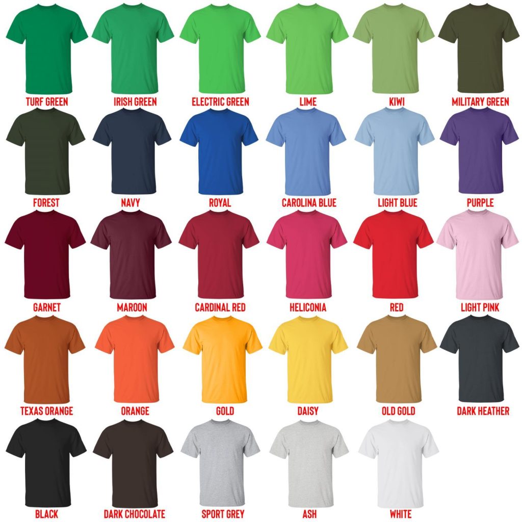 t shirt color chart - Def Leppard Merch
